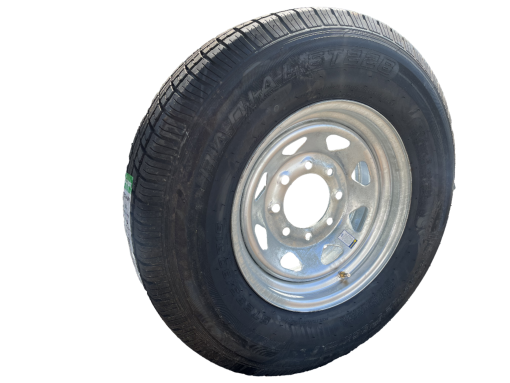 Tire and Wheel Assembly, ST235/80R16, Load Range E, 10 Ply, 8 ON 6.5", Galvanized Wheel