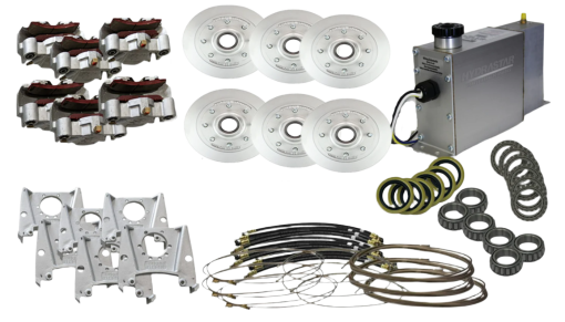 Hydrastar  7K Axles, 8 Lug Integral TRIPLE Axle Trailer Disc Brake Kit (9/16 in.) {E7K-TR9}