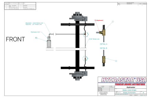 Hydrastar  Hydraulic Brake Line Kit - 3/16 in., Rated 3000psi Hydraulic Brake Pressure - Image 3