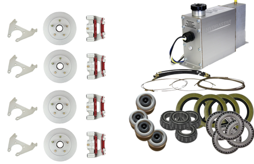 Hydrastar  3K  Axles, 5 Lug Integral Tandem Axle Trailer Disc Brake Kit (1/2") {E3K-T1}