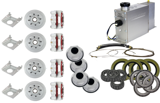 Hydrastar  7K  Axles, 8 Lug Integral Tandem Axle Trailer Disc Brake Kit (5/8") {E7K-T5}