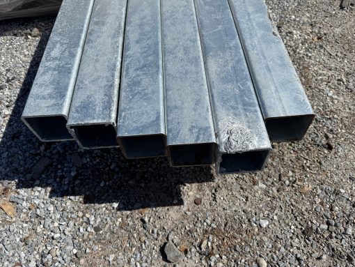 GALVANIZED TONGUE TUBE 3" X 3" X 8', (3/16" GA. INNER WALL)