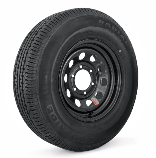 Tire and Wheel Assembly, ST225/75R15, Load Range E, 10 Ply, 6 on 5.5", Black Wheel