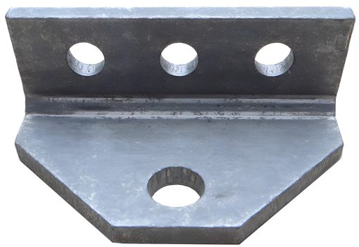 Top Aluminum Angle Bracket, Swivel, Aluminum 1/2" Hole