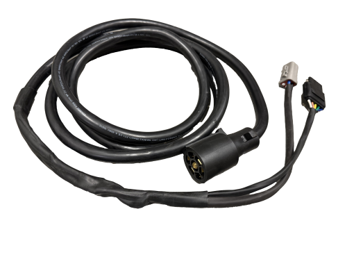 Hydrastar  7 Way Harness - 8' Molded Cord "Prewired for Plug In Play" - 5 Flat Female Light Connection