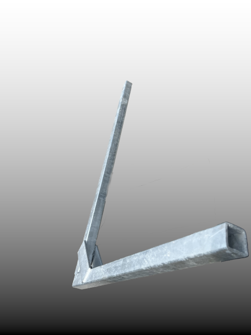 HD Galvanized Steel Guide Pole with Welded Gussets - 90 DEG - 1-1/2" SQ - Image 2