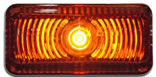 Amber LED Clearance Light, Stud Mount, Self Grounded, Submersible, Reflex Lens - Image 2